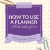 How to Use a Planner Front Cover